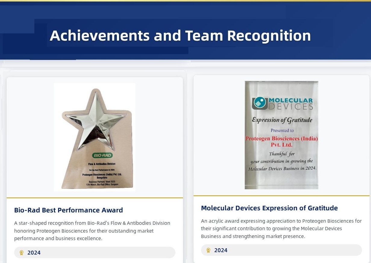 Proteogen Award Certificate 3